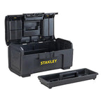 Stanley STST19410 19 in. Plastic Tool Box 10.5 in. W x 9 in. H Black/Yellow
