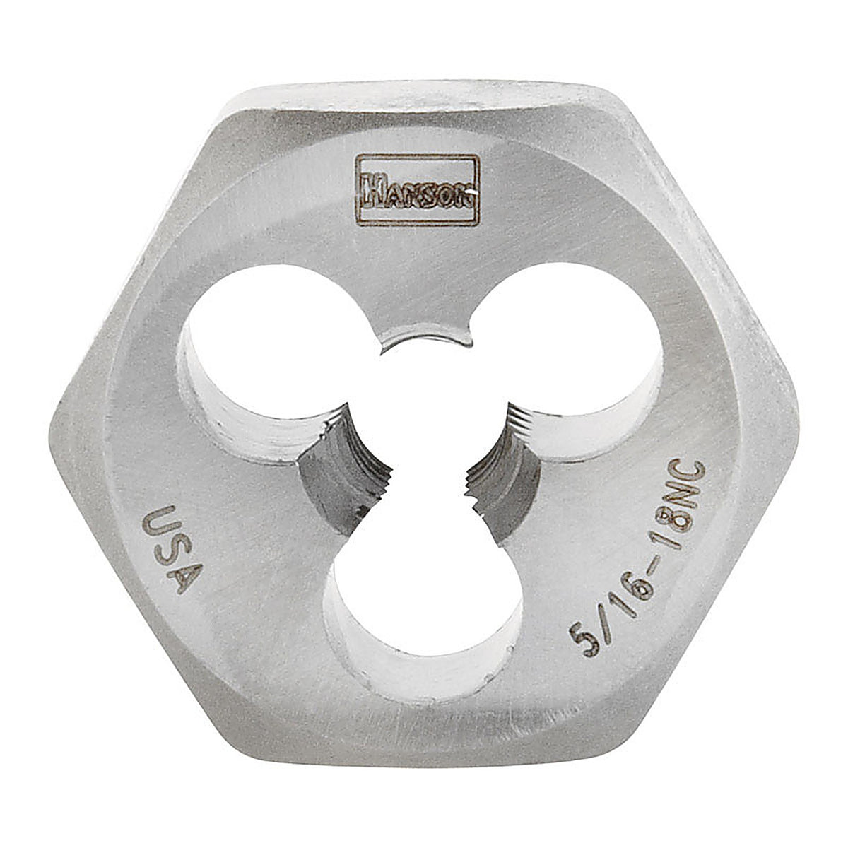 Irwin 9427 Hanson High Carbon Steel SAE Hexagon Die 5/16 in.-18NC 1/pc.
