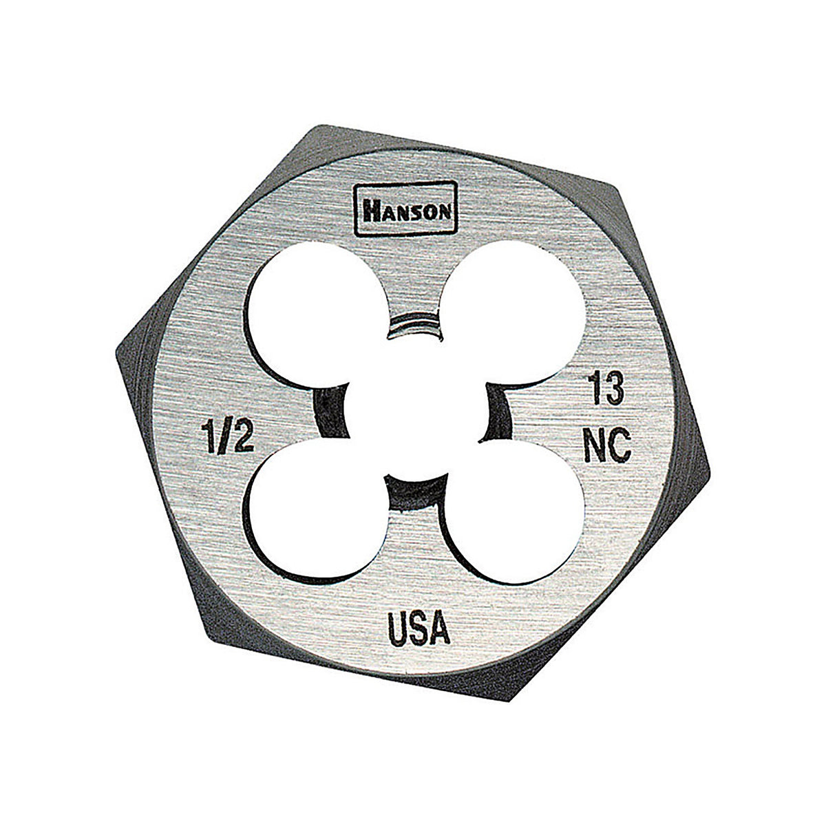 Irwin 9444 Hanson High Carbon Steel SAE Hexagon Die 1/2 in.-13NC 1/pc.