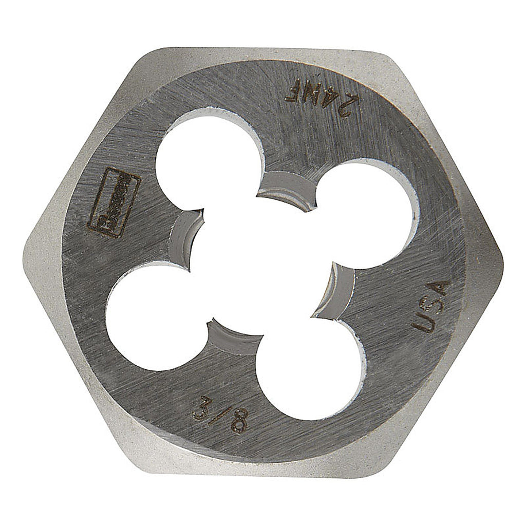 Irwin 9436 Hanson High Carbon Steel SAE Hexagon Die 3/8 in.-24NF 1/pc.