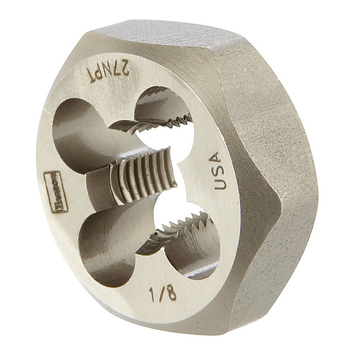 Irwin 9502ZR Hanson High Carbon Steel SAE Hexagon Die 1/8 in.-27NPT 1/pc.