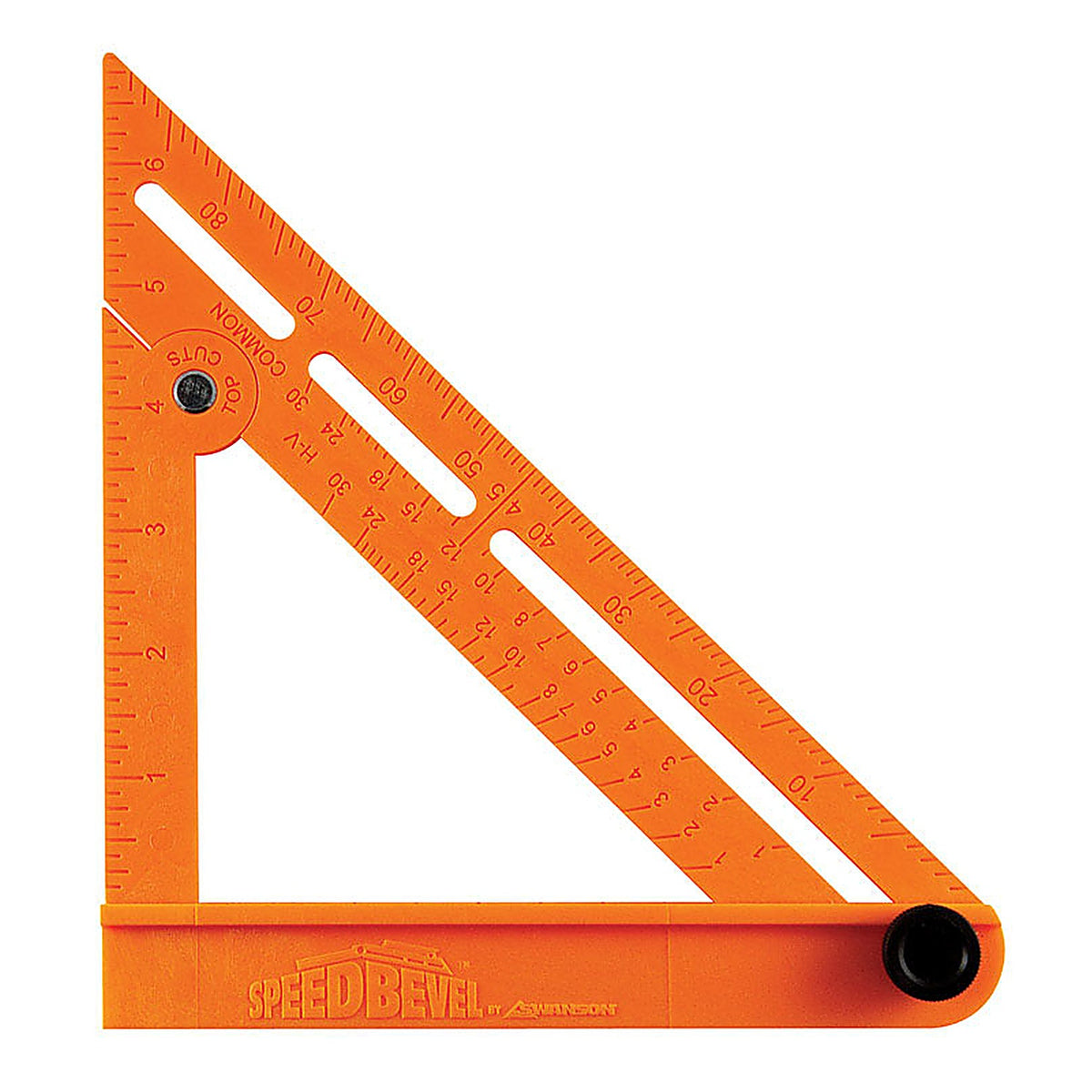 Swanson TOSB01 Speed Bevel 7.125 in. L x 1.25 in. H ABS Plastic Adjustable Speed Square Orange