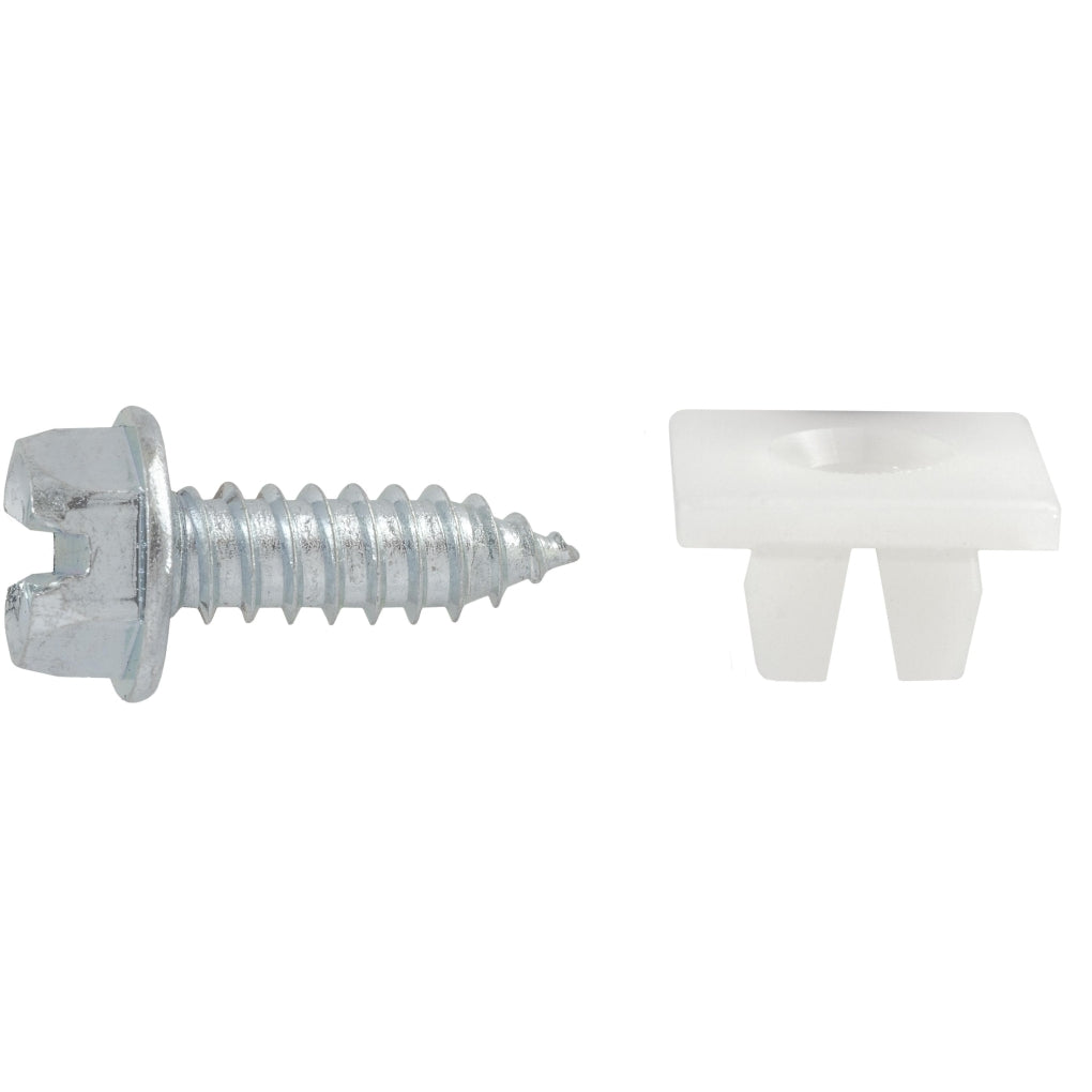 Auveco 23280 Slotted Hex Washer Head License Plate Screw & Nut Kit #14 X 3/4"