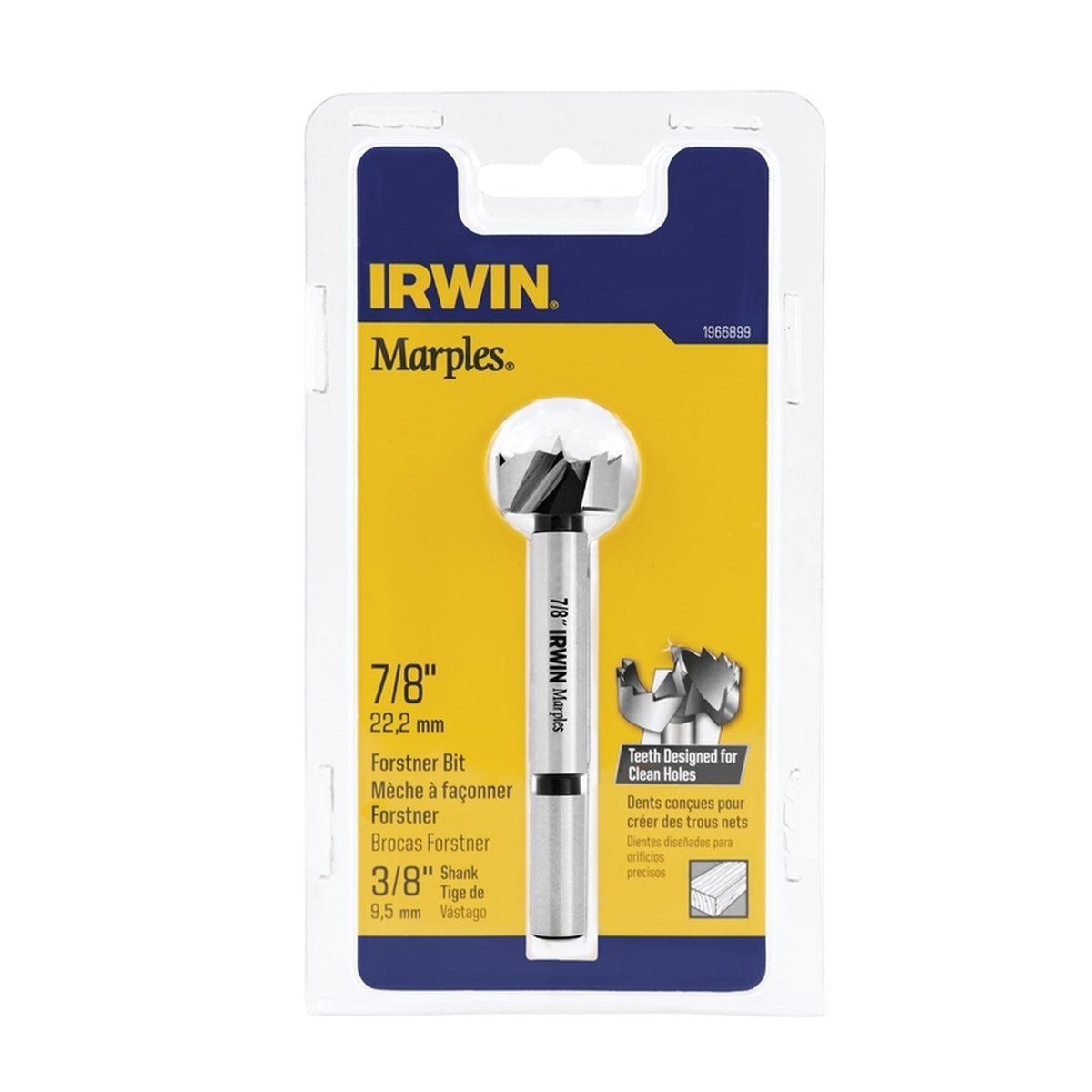 Irwin 1966899 Marples 7/8 in. x 4 in. L Carbon Steel Forstner Drill Bit 1/pc.