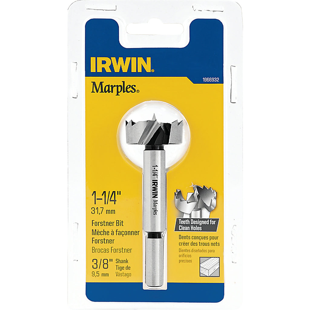 Irwin 1966932 Marples 1-1/4 in. x 4 in. L Carbon Steel Forstner Drill Bit 1/pc.