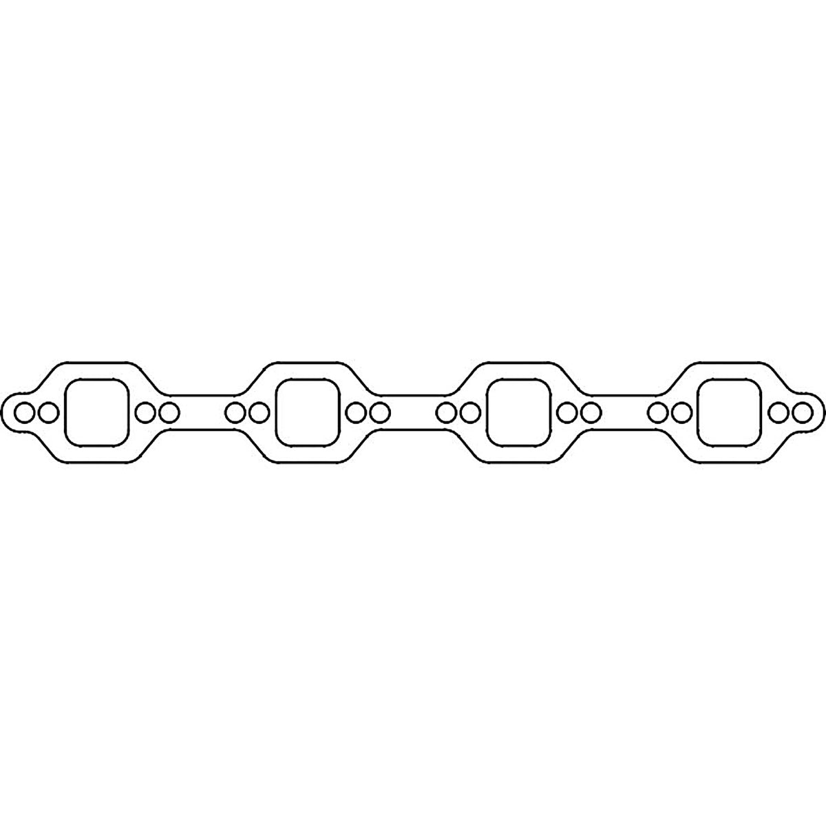 SCE Gaskets - 236187 - SBF Exhaust Gaskets Square Por