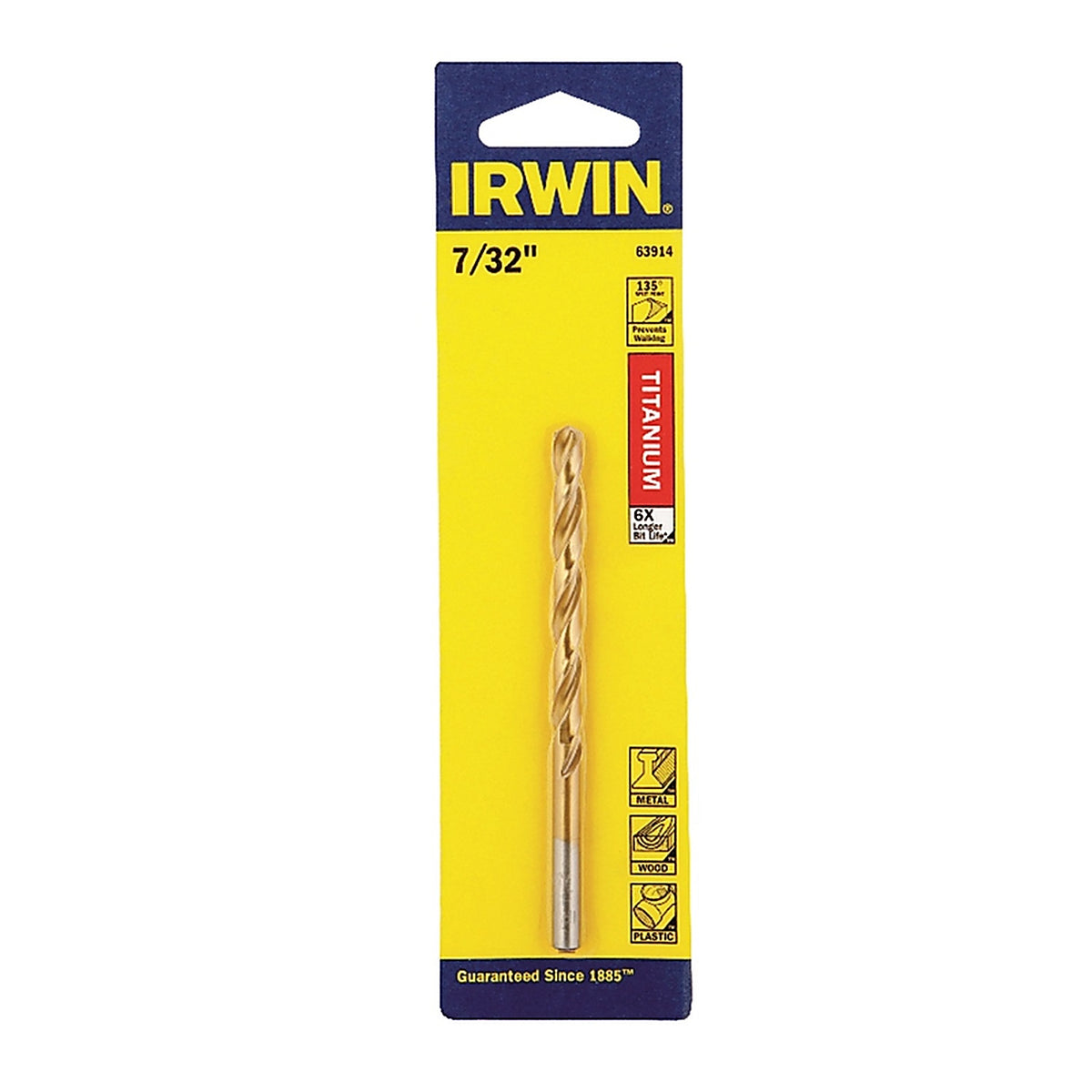 Irwin 63914 7/32 in. x 3-3/4 in. L High Speed Steel Drill Bit 1/pc.