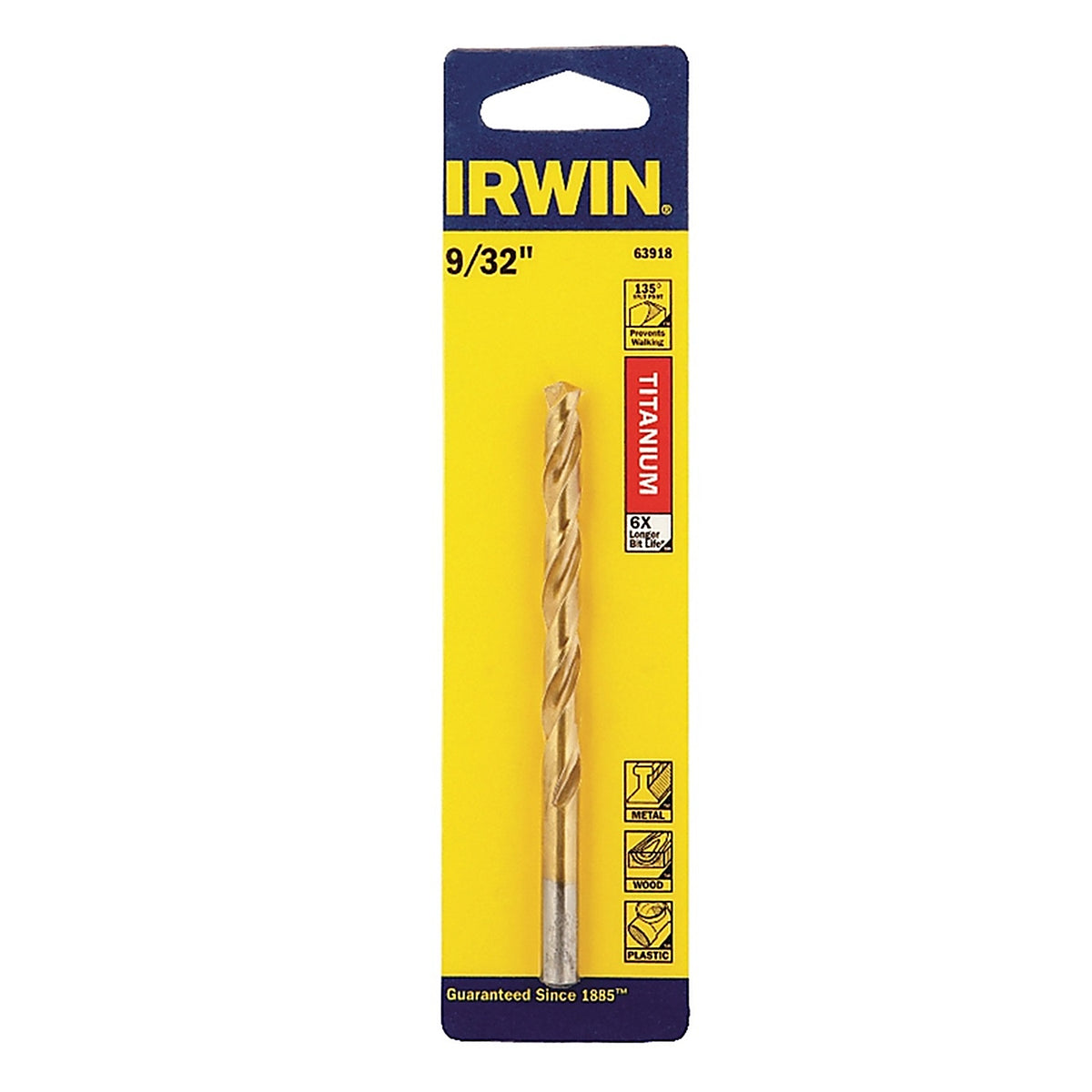 Irwin 63918 9/32 in. x 4-1/4 in. L High Speed Steel Drill Bit 1/pc.