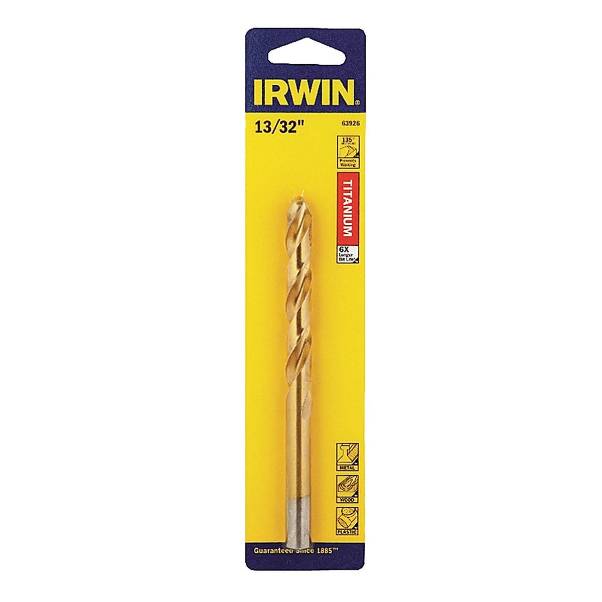 Irwin 1862880 13/32 in. x 5-1/4 in. L High Speed Steel Drill Bit 1/pc.
