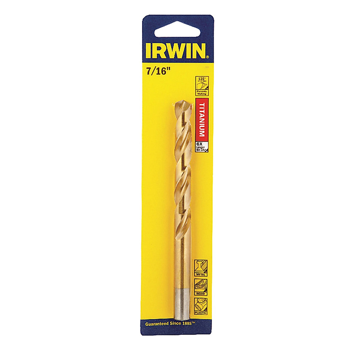 Irwin 1862932 7/16 in. x 5-1/2 in. L High Speed Steel Drill Bit 1/pc.