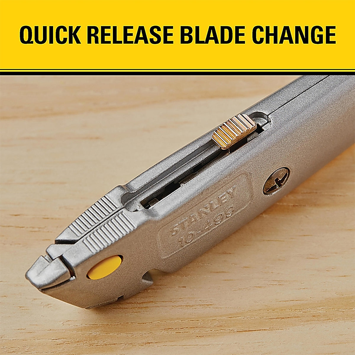 Stanley 10-499 QuickChange 6-3/8 in. Retractable Utility Knife Gray 1/Pack