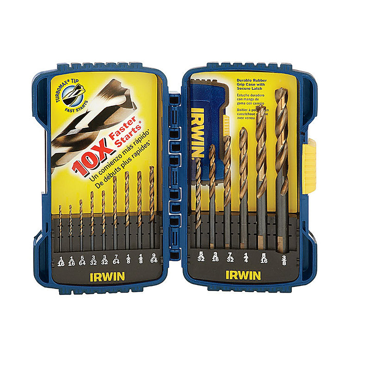 Irwin 318015 Turbomax High Speed Steel Drill Bit Set 15/pc.