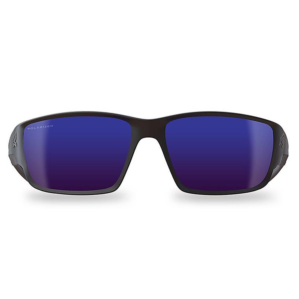 Edge Eyewear TSKAP218 Kazbek Polarized Safety Glasses Blue Mirror Lens Black Frame 1/pc.