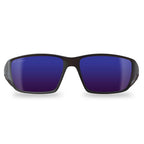 Edge Eyewear TSKAP218 Kazbek Polarized Safety Glasses Blue Mirror Lens Black Frame 1/pc.