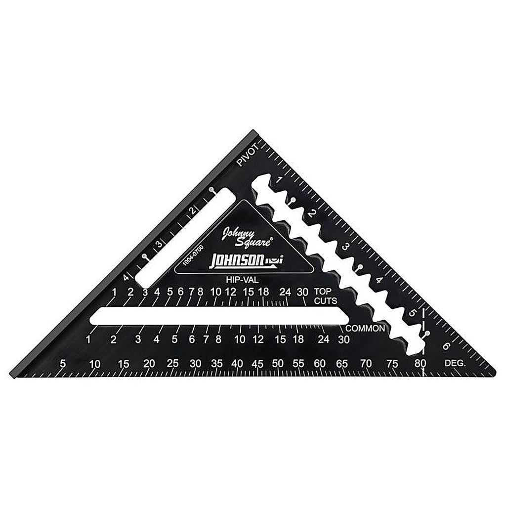Johnson 1904-0700 7 in. L x 10 in. H Aluminum Rafter Square Black