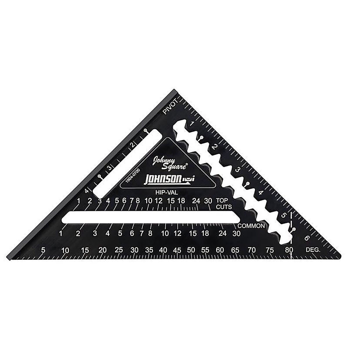 Johnson 1904-0700 7 in. L x 10 in. H Aluminum Rafter Square Black