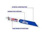 Lenox 21519814R 8 in. Bi-Metal Reciprocating Saw Blade 14 TPI 5/Pack