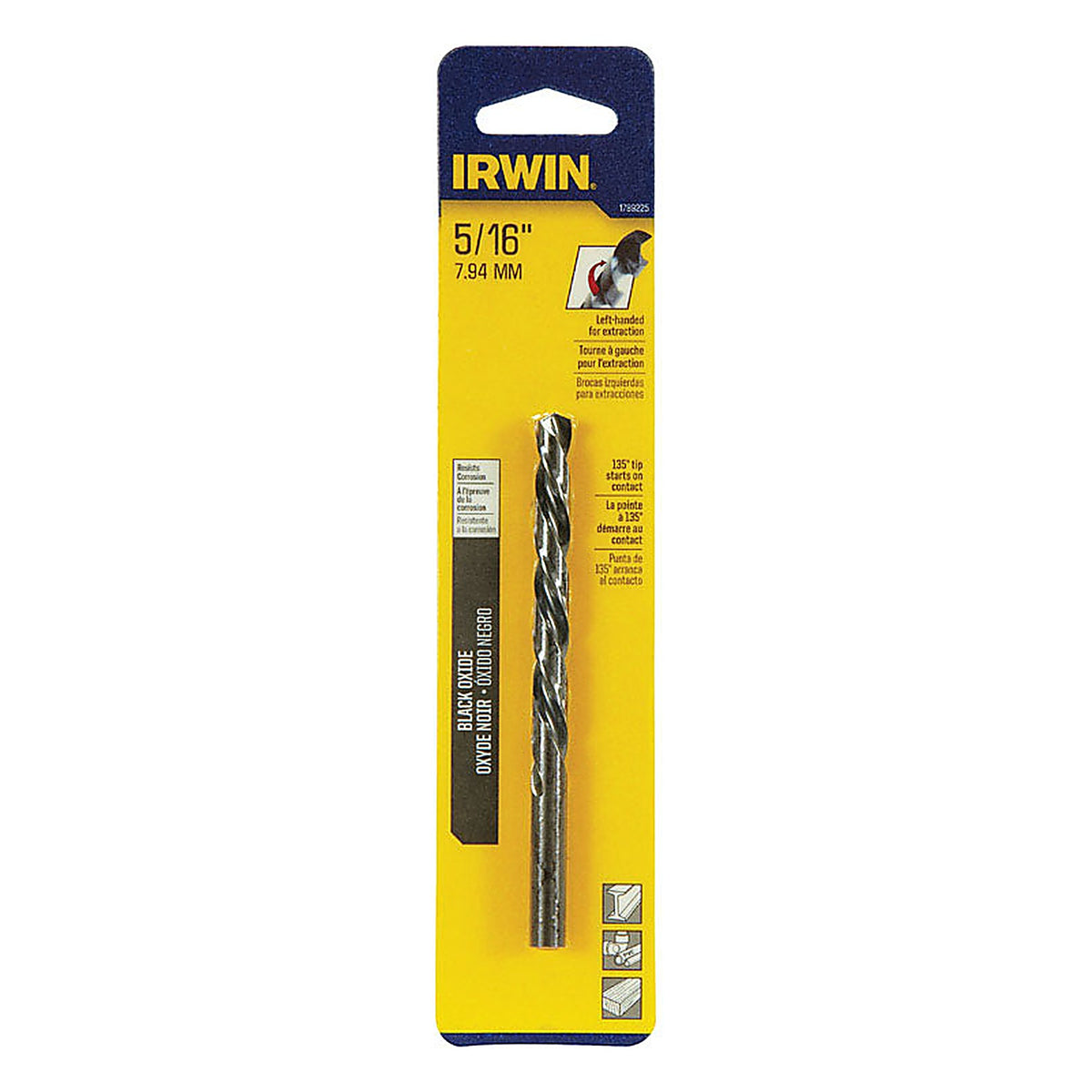 Irwin 1789225 5/16 in. x 5-7/8 in. L High Speed Steel Left Hand Drill Bit 1/pc.