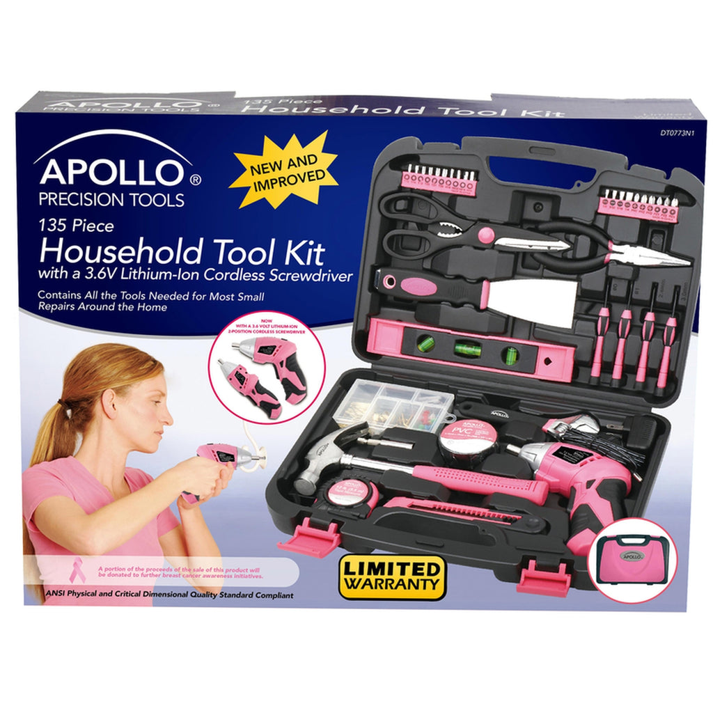 Apollo DT0773N1 Household Tool Kit Pink 135/pc.