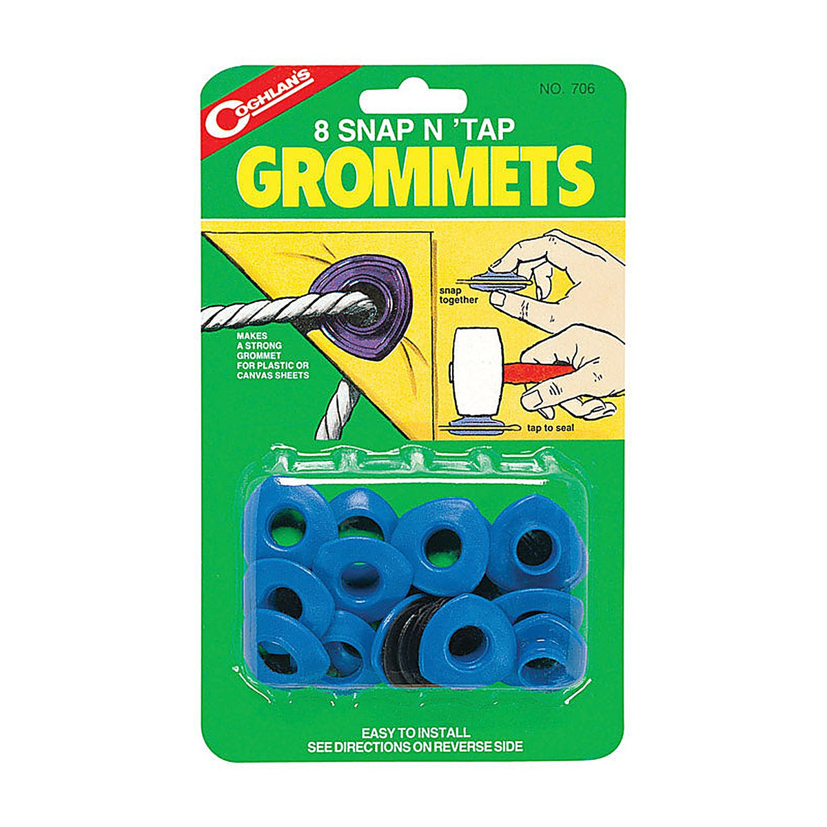 Coghlans 706 0.7375 in. Dia. x 0.4375 in. Dia. Plastic Grommet 8/Pack