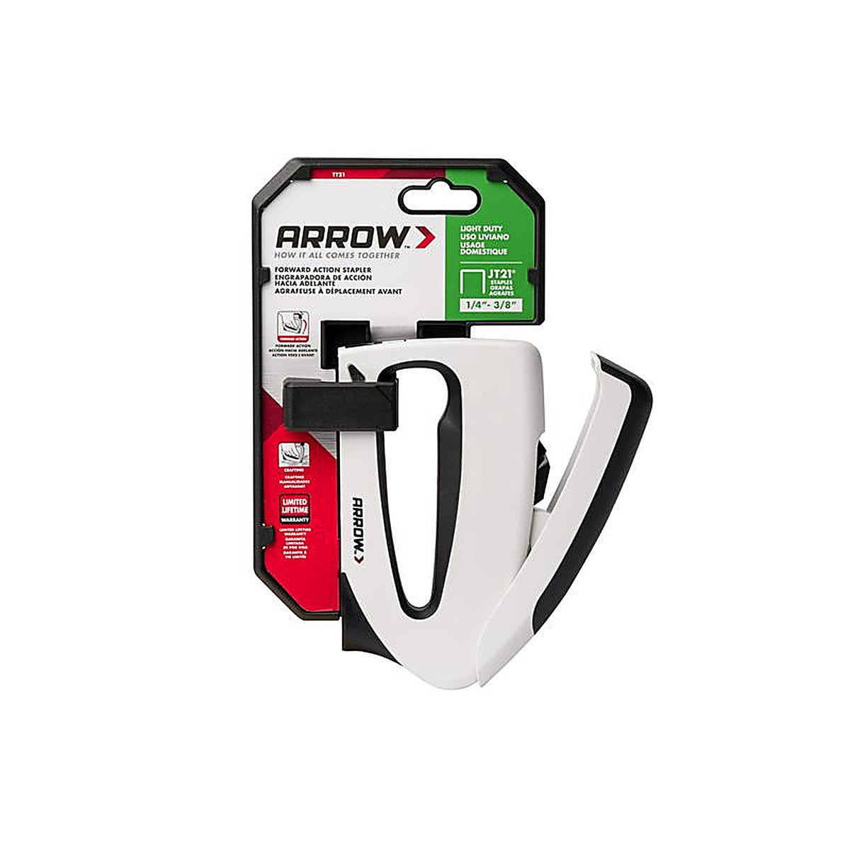 Arrow Fastener TT21 TruTac Forward Action Narrow Staple Gun Multicolored
