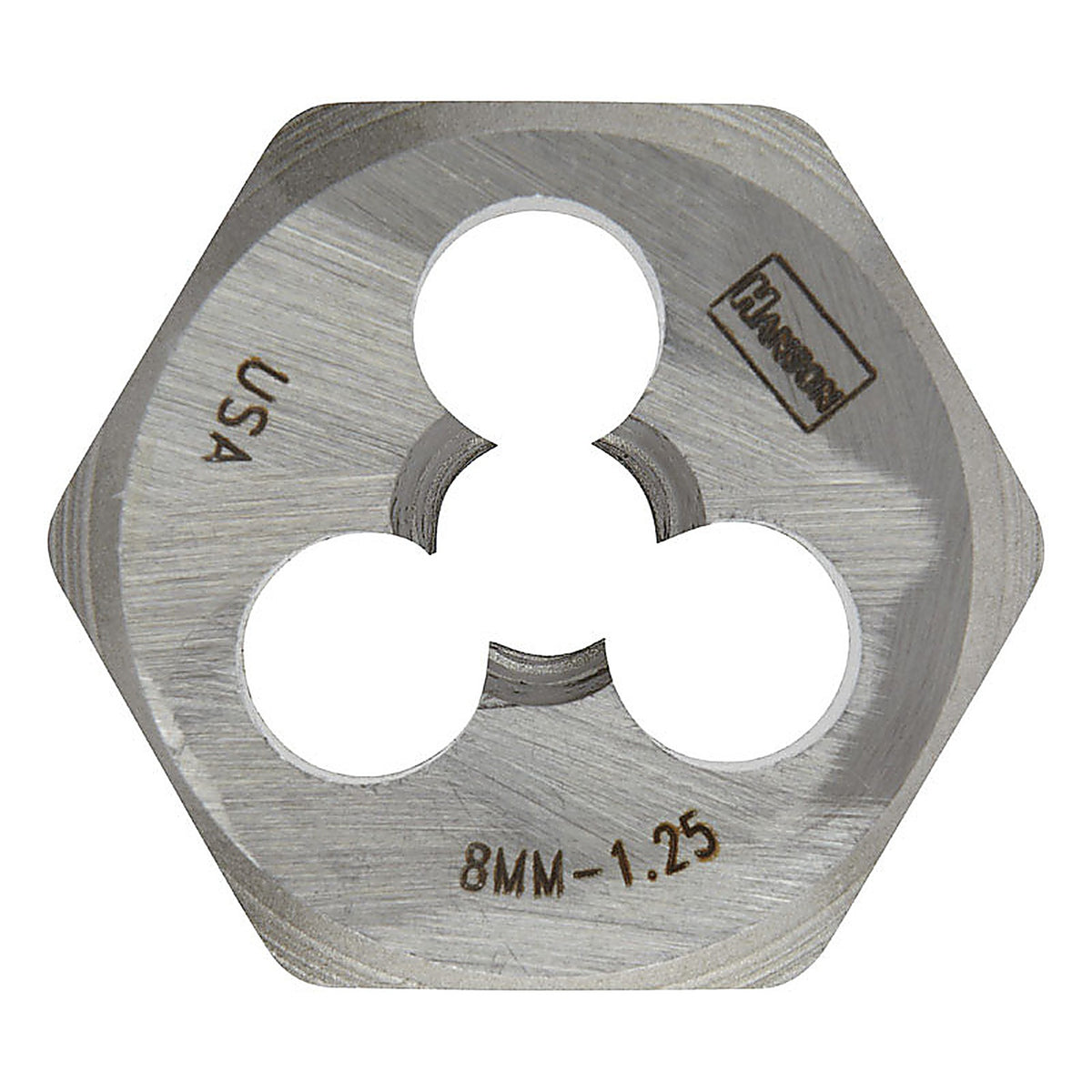 Irwin 9734 Hanson High Carbon Steel Metric Hexagon Die 8mm-1.25 1/pc.