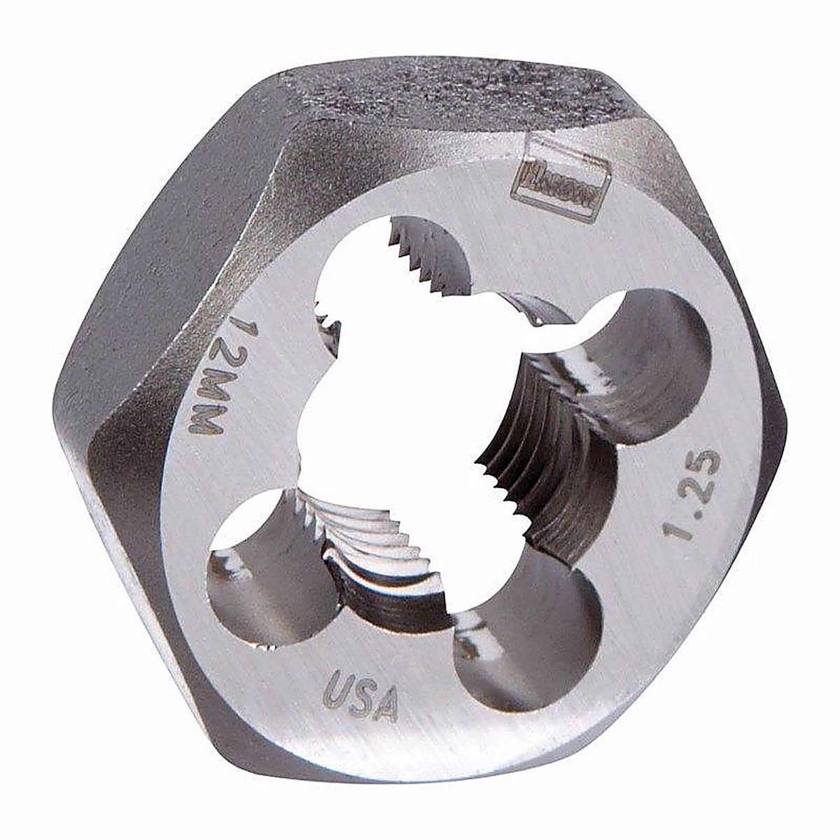 Irwin 9742 Hanson High Carbon Steel Metric Hexagon Die 12mm-1.25 1/pc.