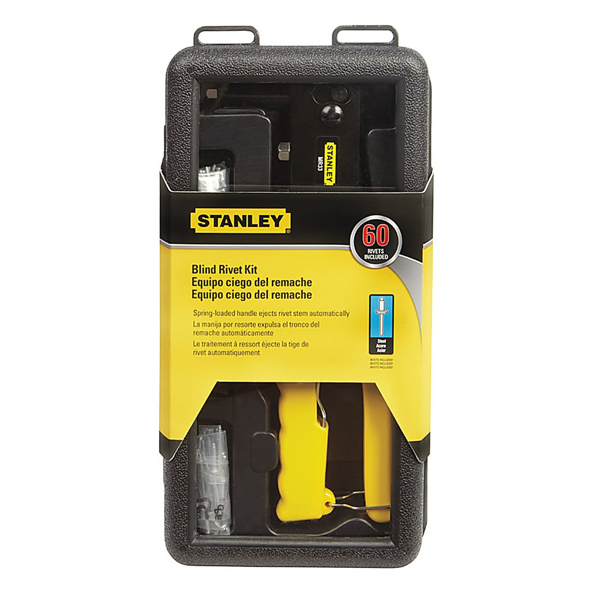 Stanley STHT72179 Steel Blind Rivet Tool Kit Yellow 60/pc.