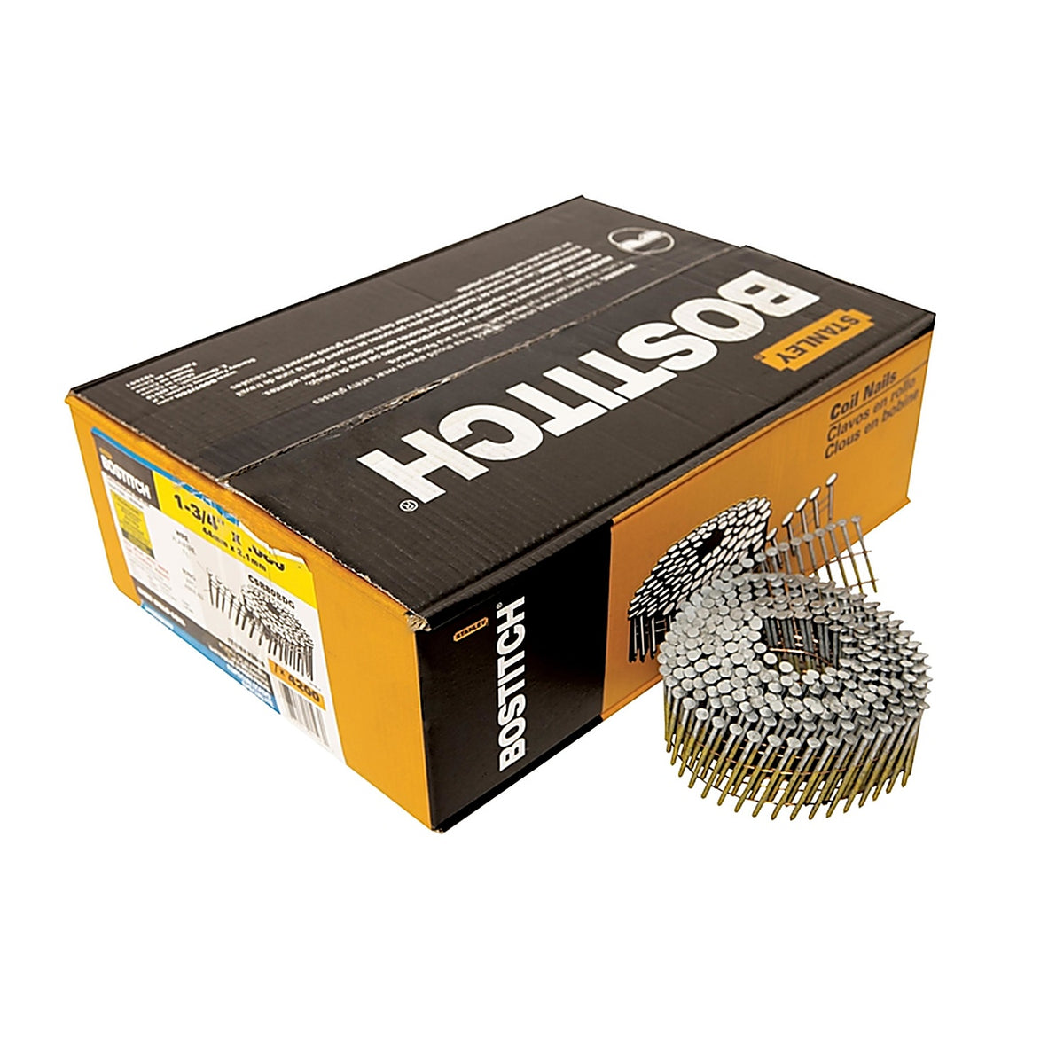 Stanley Bostitch C5R80BDG 1-3/4 in. 11 speed Angled Coil Siding Nails 15 deg. Ring Shank 4200/Pack