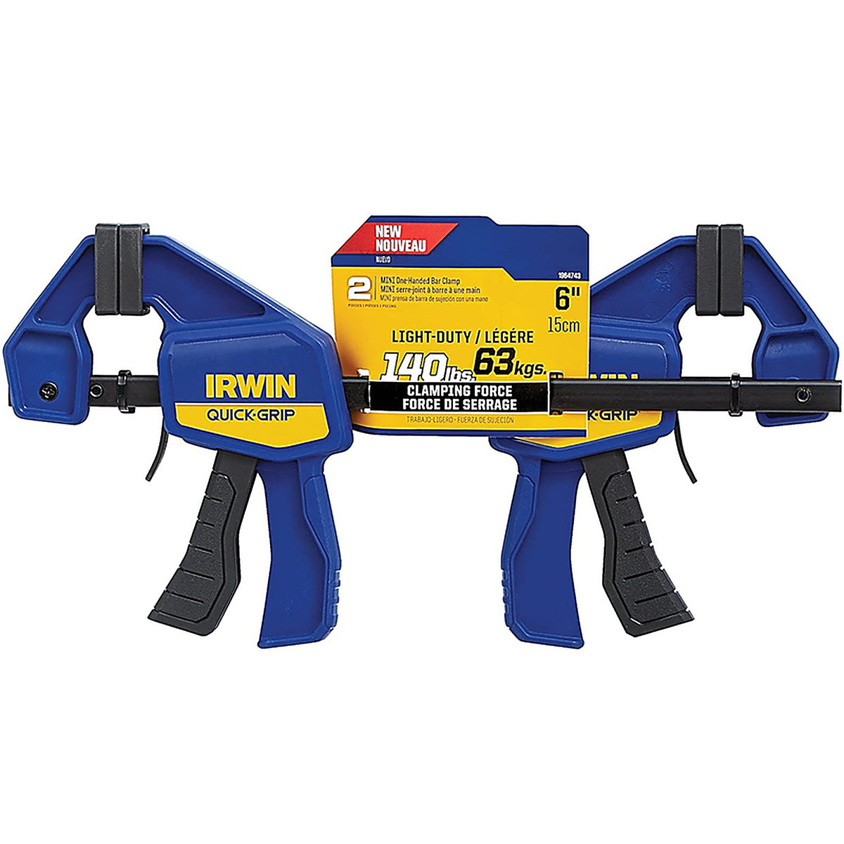 Irwin 1964743 Quick-Grip 6 in. x 2-7/16 in. D Bar Clamp 100 lb.