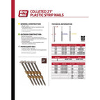 Grip-Rite GR3011M 3 in. 11 Ga. Angled Strip Framing Nails 21 deg. Smooth Shank 1000/Pack