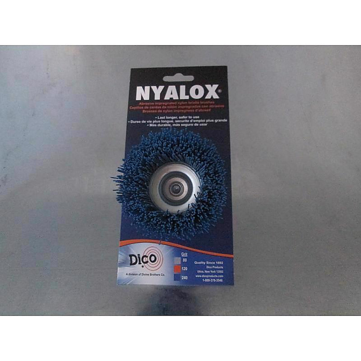 Dico 541-786-2-1/2 2.5 in. Dia. x 1/4 in. x 1/4 Dia. Crimped Nylon Mandrel Mounted Cup Brush 4500 rpm