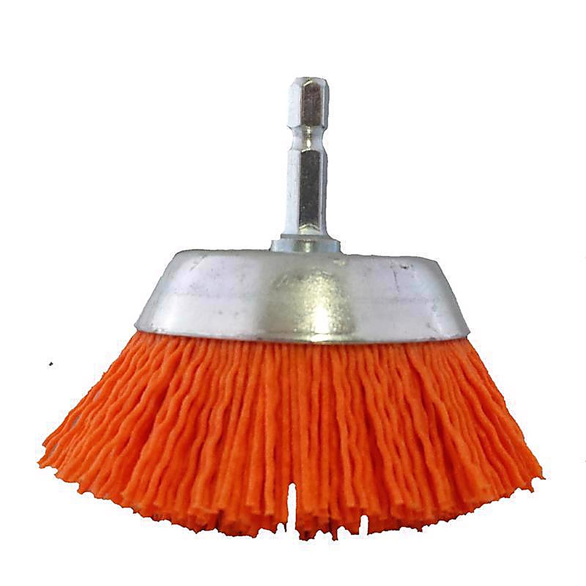 Dico 541-780-2-1/2 2.5 in. Dia. x 1/4 in. x 1/4 Dia. Crimped Nylon Mandrel Mounted Cup Brush 4500 rpm