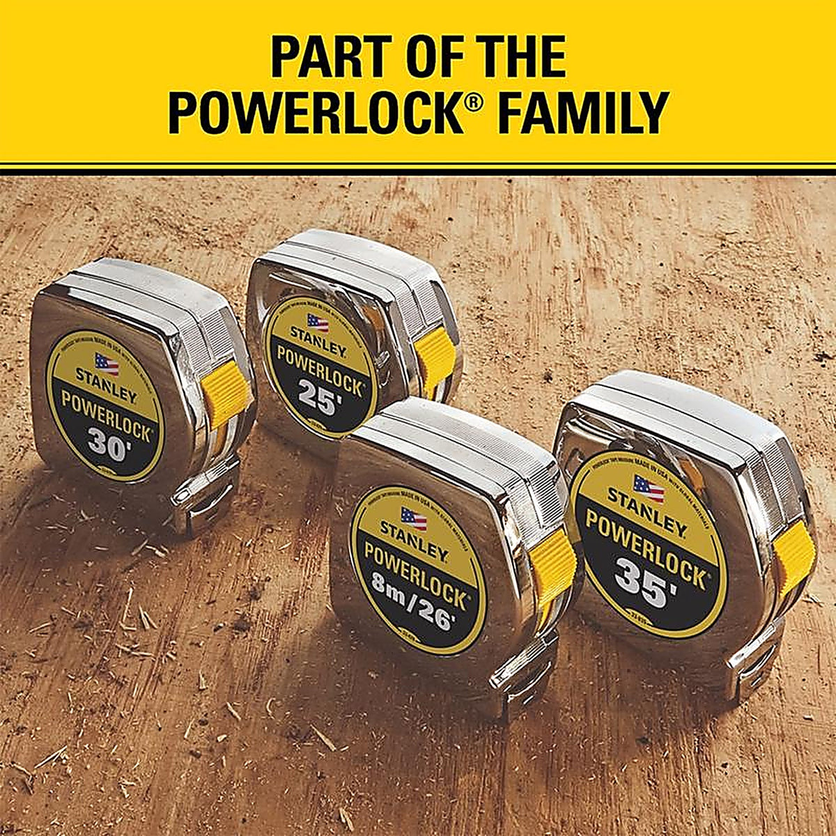 Stanley 33-425 PowerLock 25 ft. L x 1 in. W Tape Measure 1/Pack