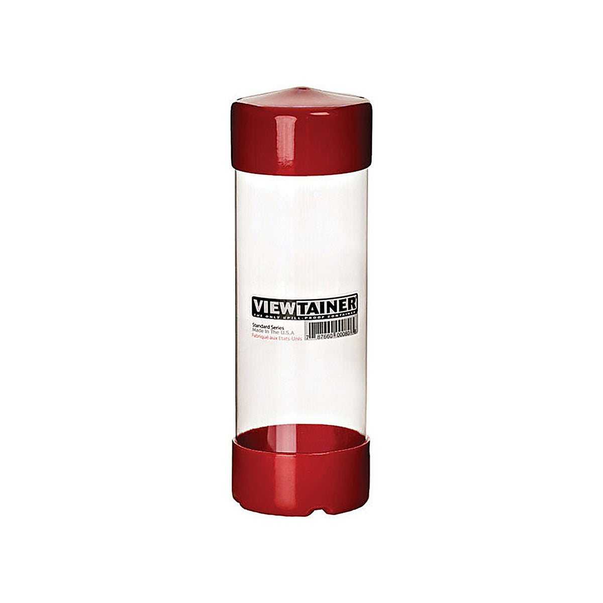 Viewtainer CC27508 3 in. L x 3 in. W x 8 in. H Slit Top Container Plastic Red