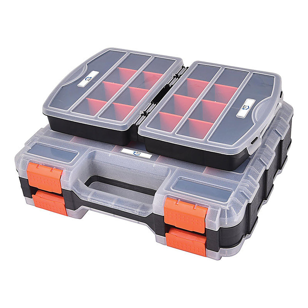 Home Plus AC320031 15 in. L x 12 in. W x 8 in. H Storage Organizer Plastic 3 compartments Black