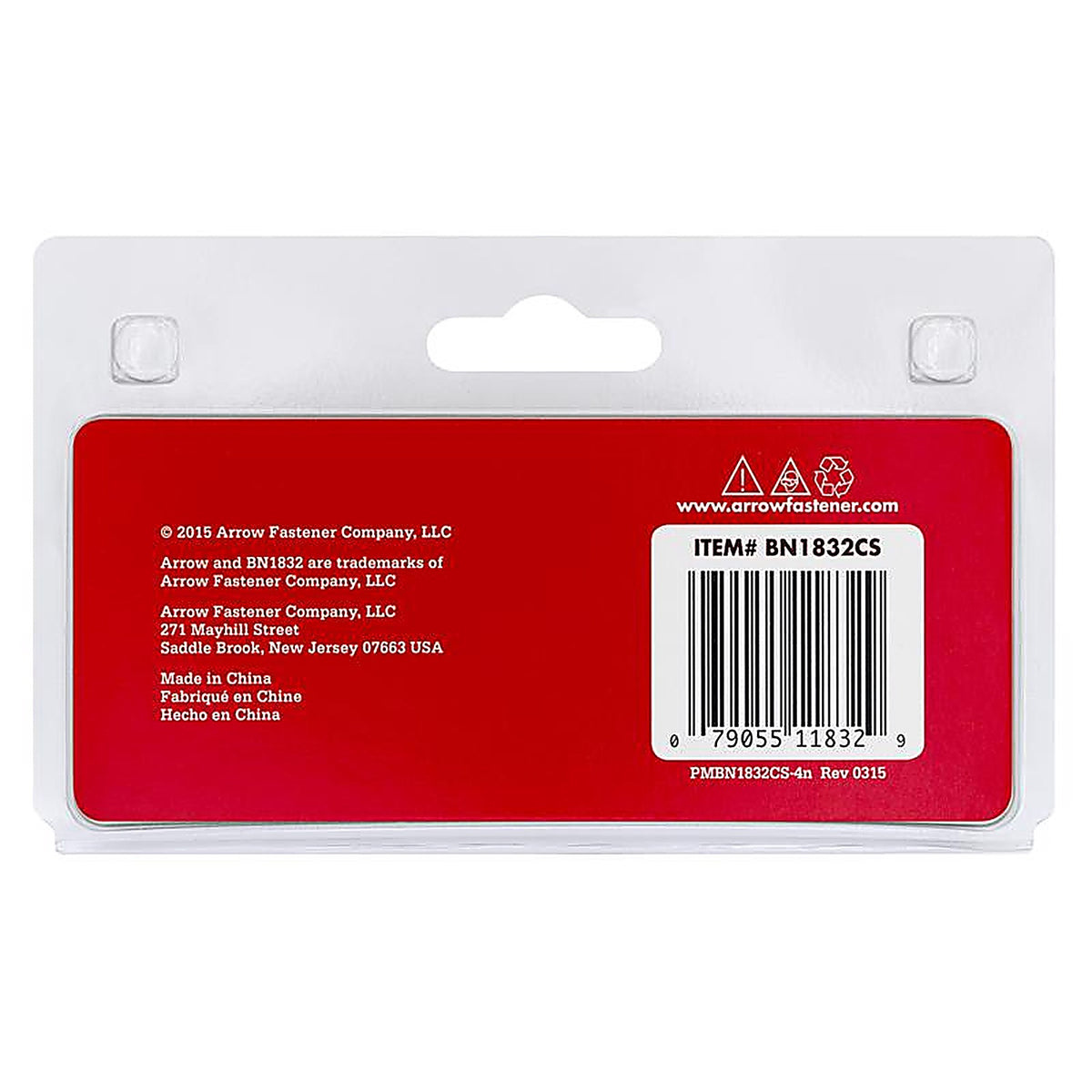 Arrow Fastener BN1832CS 2 in. 18 Ga. Straight Strip Brad Nails Smooth Shank 1,000/Pack