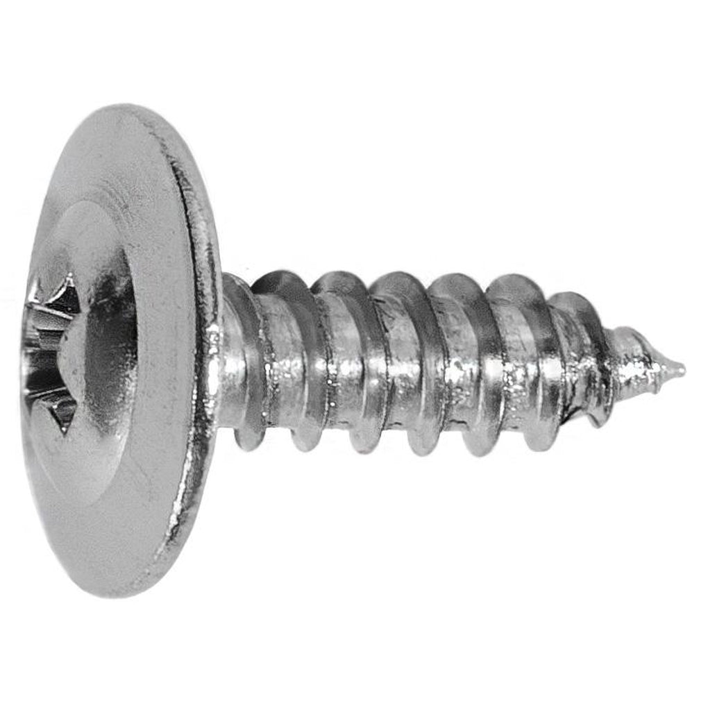 Auveco 24175 Round Washer Head Tapping Screw #8 X 1/2" Chrome