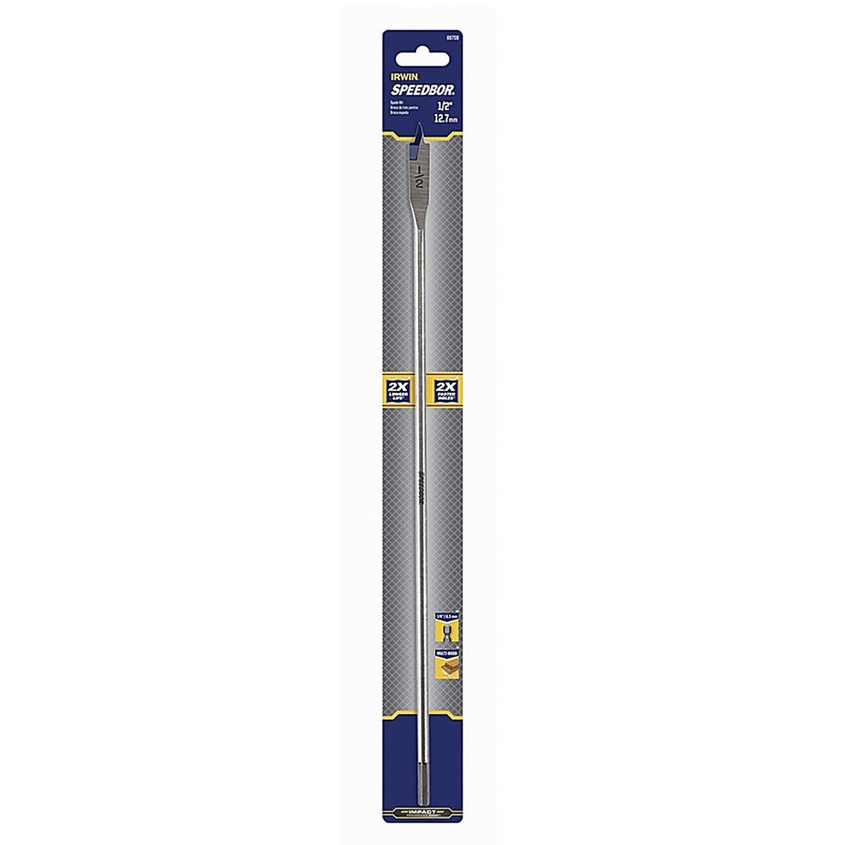 Irwin 88708 Speedbor 1/2 in. x 16 in. L Carbon Steel Wood Boring Bit 1/pc.