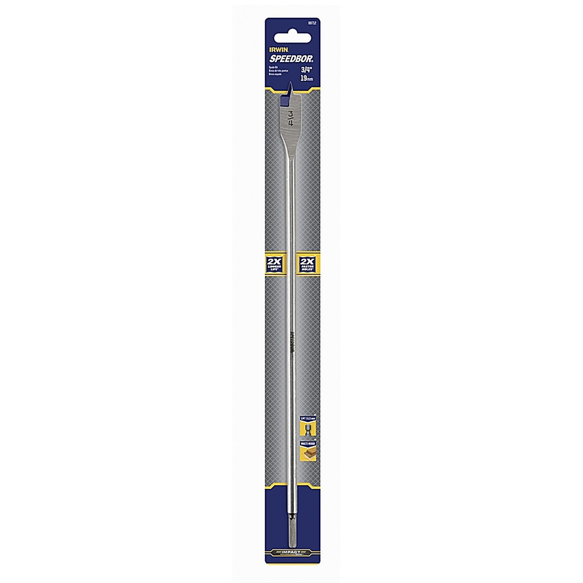Irwin 88712 Speedbor 3/4 in. x 16 in. L Carbon Steel Wood Boring Bit 1/pc.