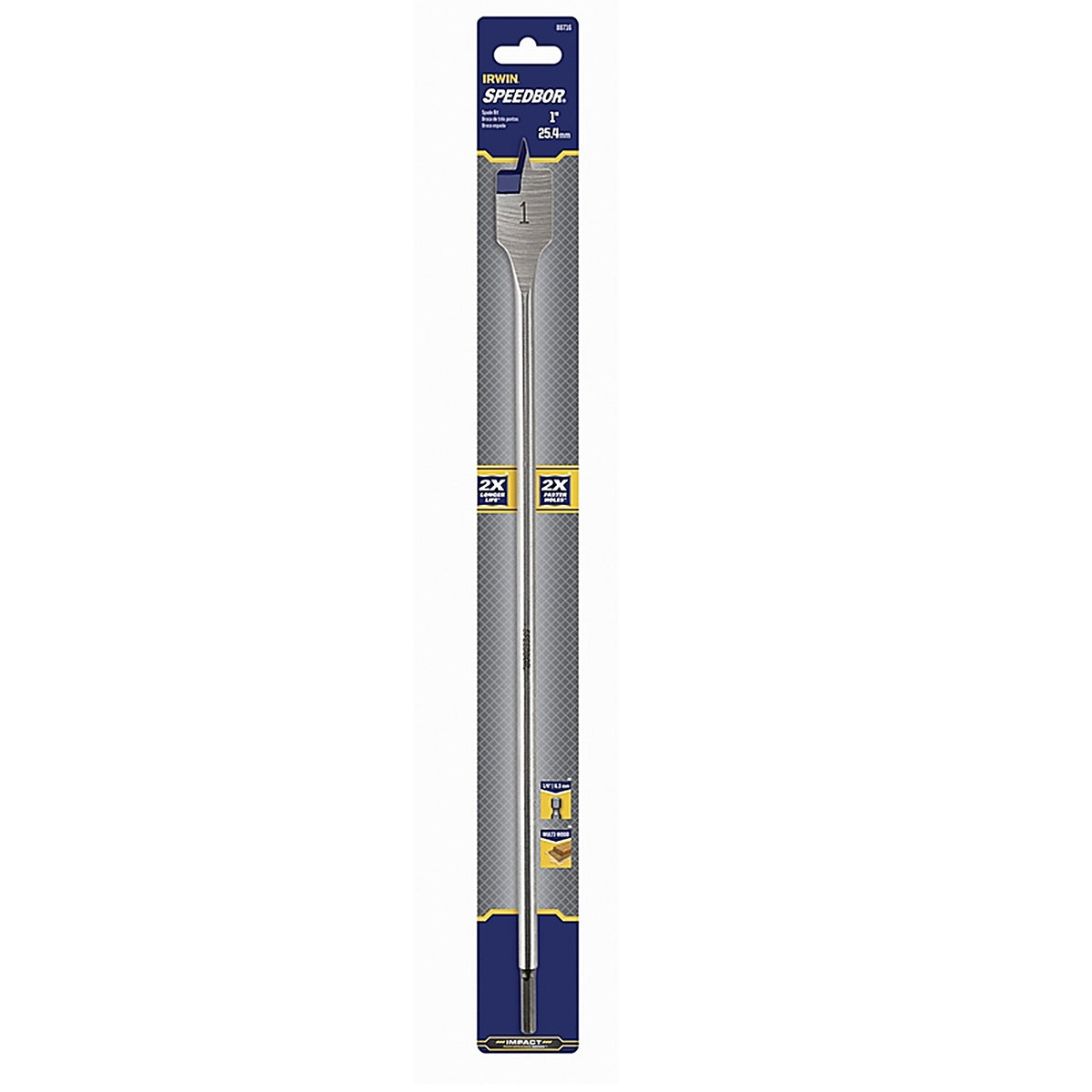 Irwin 88716 Speedbor 1 in. x 16 in. L Carbon Steel Wood Boring Bit 1/pc.