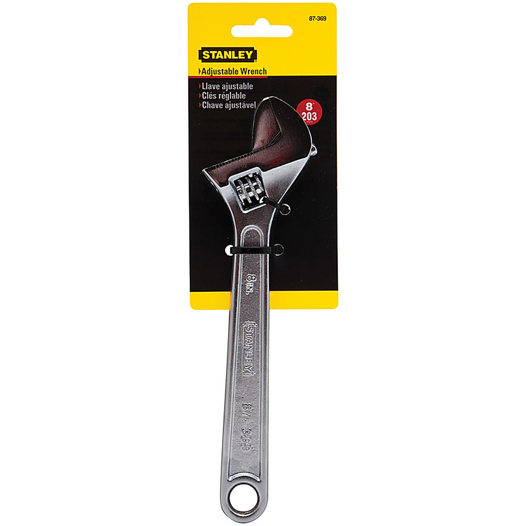Stanley 87-369 8 in. L Metric and SAE Adjustable Wrench 1/pc.