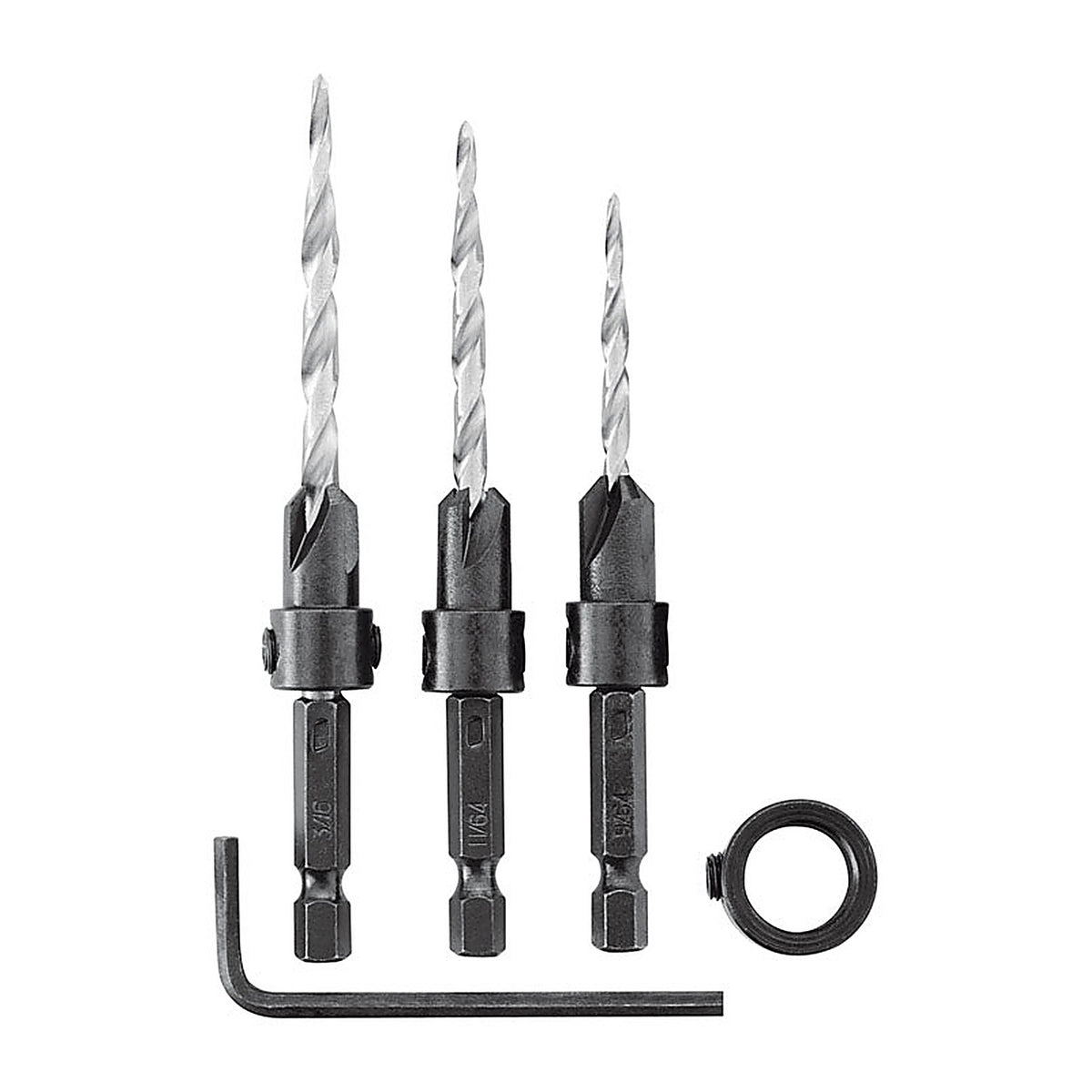 Irwin 1882793 Multi Size Dia. High Speed Steel Countersink 4/pc.