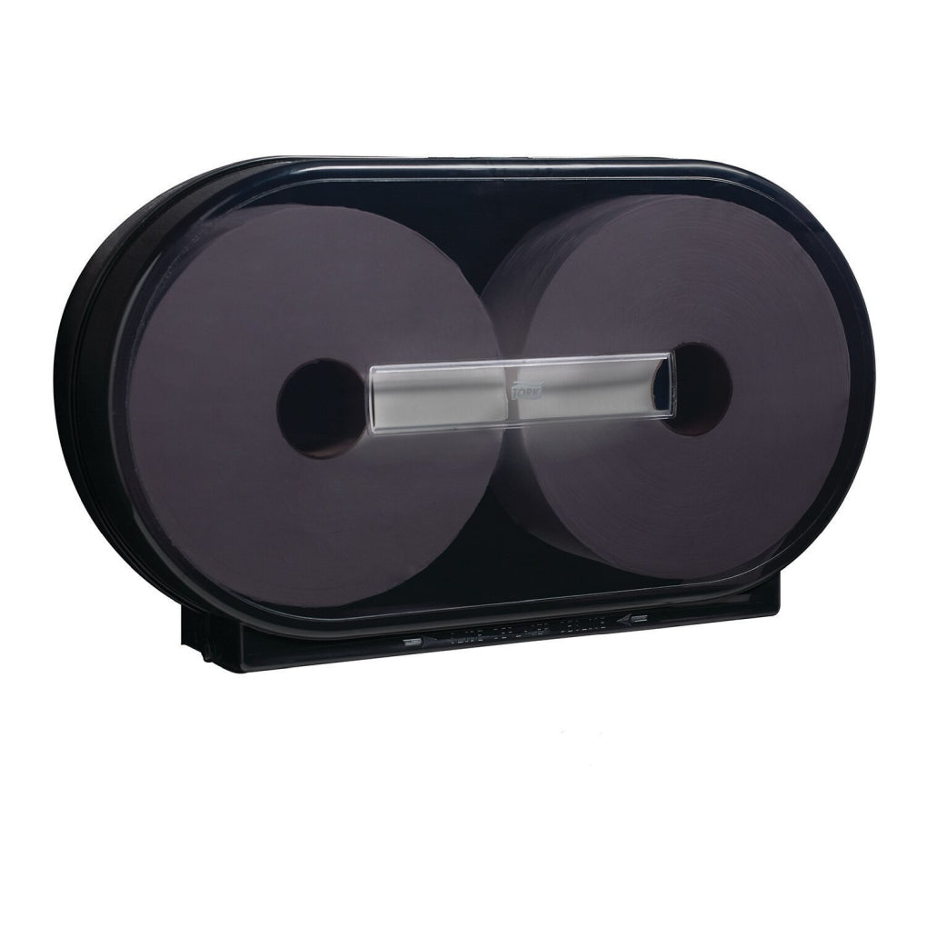247549A Tork/Essity Bath Tissue Jumbo Roll Twin Dispenser, Black