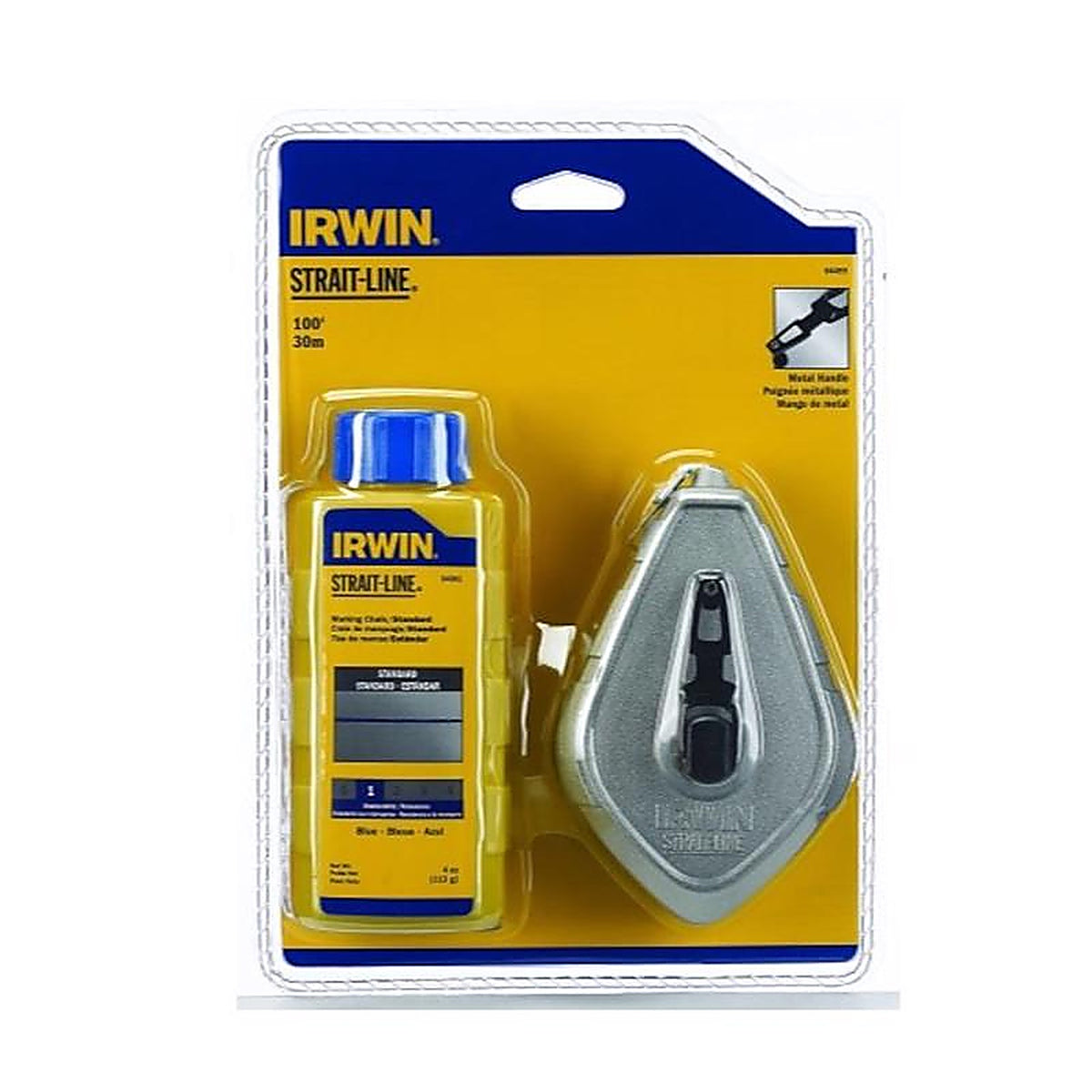 Irwin 1932880 Strait-Line 4 oz. Blue Fast Retrieve Chalk and Reel Set 100 ft.