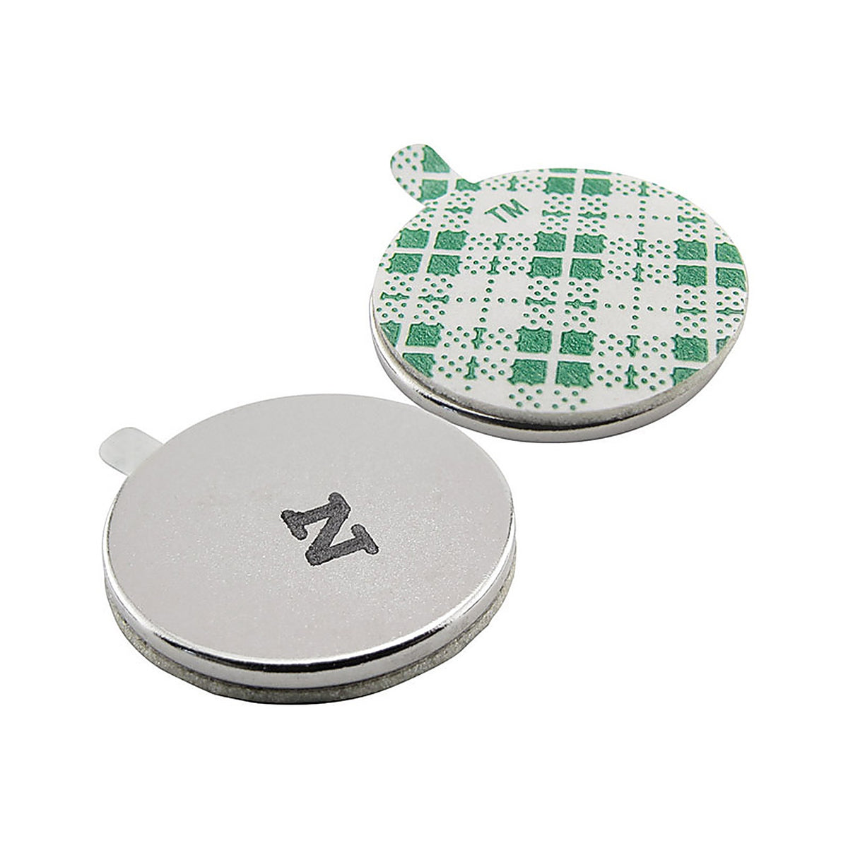 Master Magnetics 7528 0.75 in. Neodymium Disc Magnets with Adhesive 3.91 lb. pull Silver 5/pc.