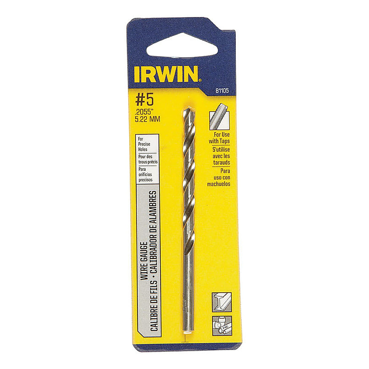 Irwin 81105 2-1/2 in. x 3-3/4 in. L High Speed Steel Wire Gauge Bit 1/pc.