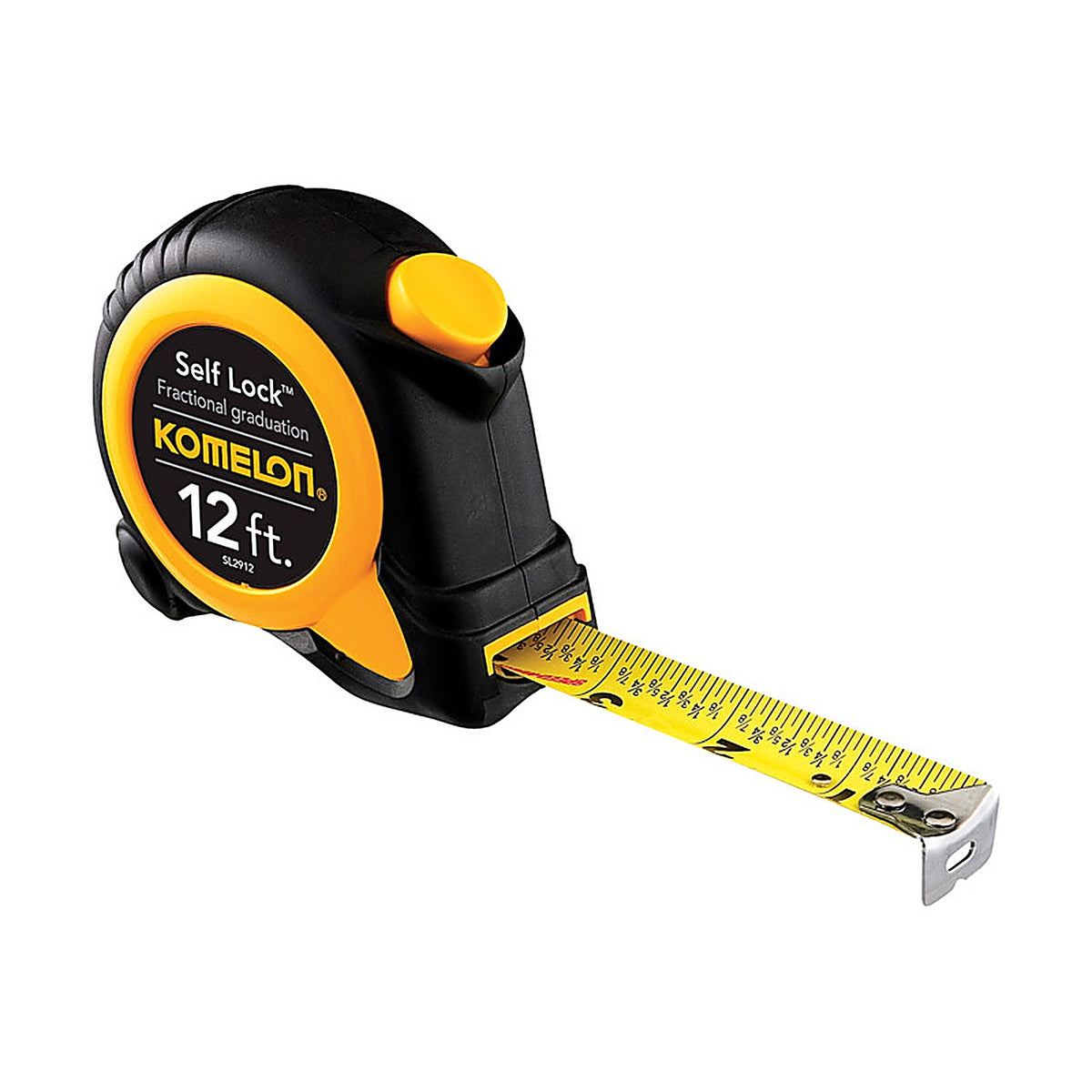 Komelon SL2912 Self Lock Speed Mark 12 ft. L x 0.63 in. W Tape Measure 1/Pack