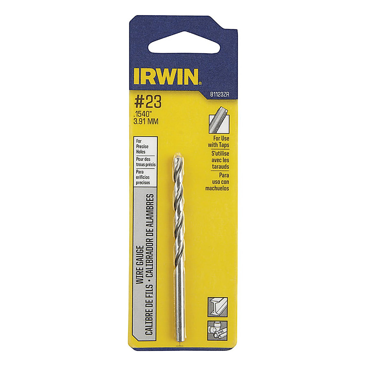 Irwin 81123ZR 2 in. x 3-1/8 in. L High Speed Steel Wire Gauge Bit 1/pc.