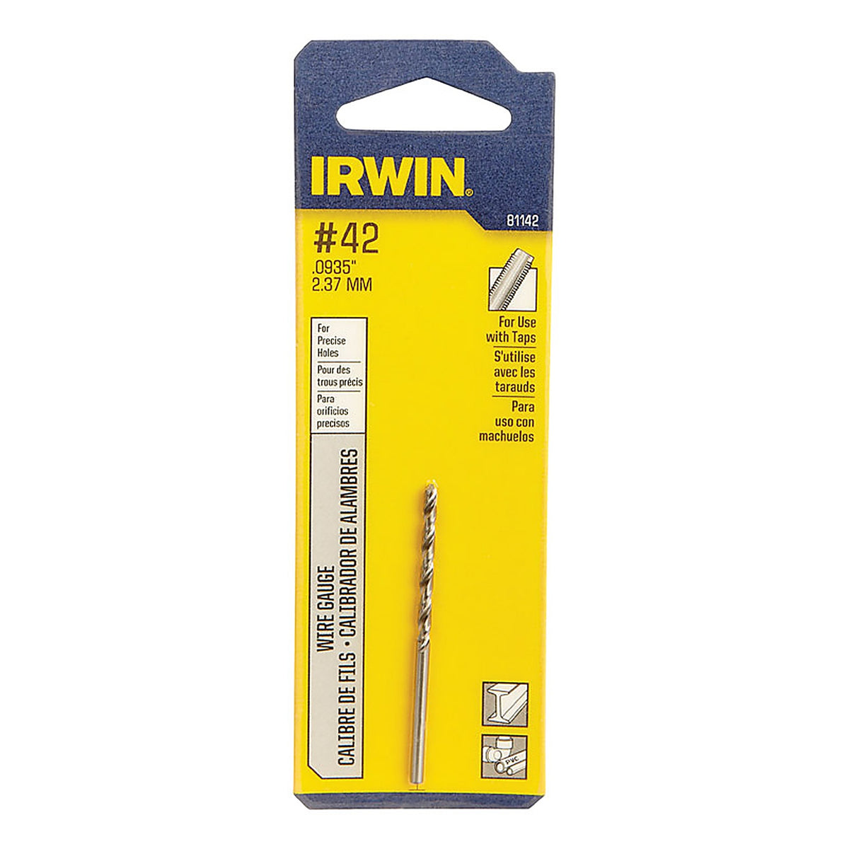 Irwin 81142 1-1/8 in. x 2-1/4 in. L High Speed Steel Wire Gauge Bit 1/pc.